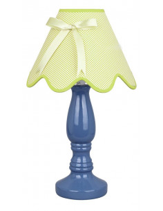 CANDELLUX LAMPKA LOLA GABINETOWA NIEBIESKA 1X40W E14 ABAŻUR PISTACJA 41-84361