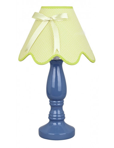 CANDELLUX LAMPKA LOLA GABINETOWA NIEBIESKA 1X40W E14 ABAŻUR PISTACJA 41-84361
