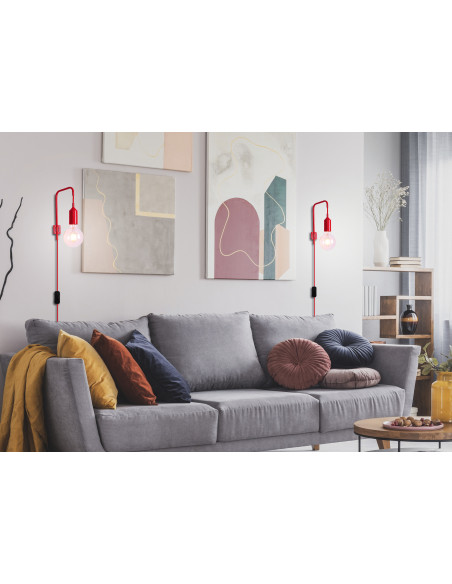 CANDELLUX KINKIET LAREN 1 CZERWONY 50401191