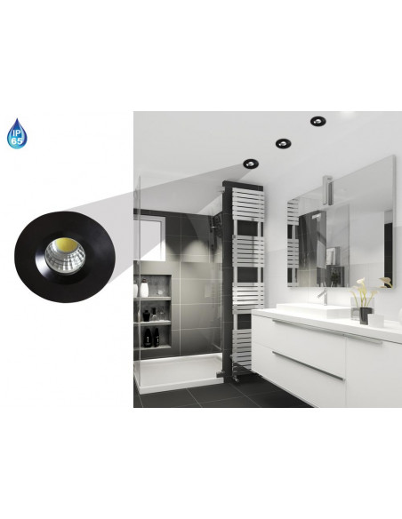CANDELLUX SH-14 BK 3W LED 230V CZARNY oczko sufitowe  lampa sufitowa HERMETYCZNA  IP65  odporna na wilgoć 2258973