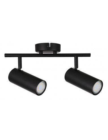 CANDELLUX Colly lampa sufitowa czarny 2x15w gu10 klosz czarny 92-01665