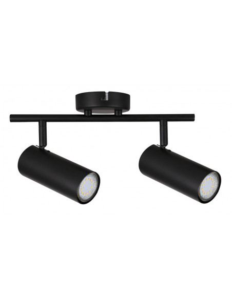 CANDELLUX Colly lampa sufitowa czarny 2x15w gu10 klosz czarny 92-01665