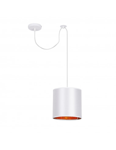 CANDELLUX Atlanta p lampa wisząca biały 1x40w e27 abażur biały 31-00637