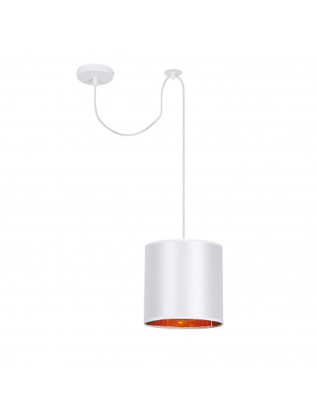 CANDELLUX Atlanta p lampa wisząca biały 1x40w e27 abażur biały 31-00637