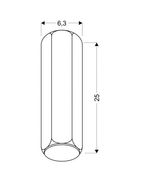 CANDELLUX LAMPA SUFITOWA TUBA 1X25W GU10 6,3/25 BIAŁY 2282800