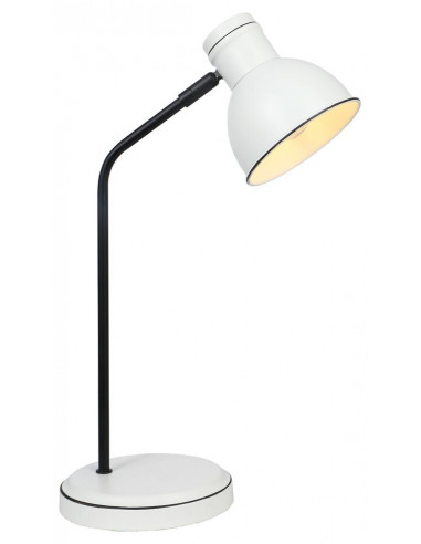 CANDELLUX ZUMBA LAMPKA GABINETOWA SZTYCA PROSTA 1X40W E14 BIAŁY+CZARNY 41-72078
