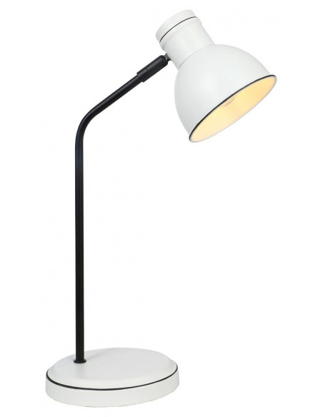 CANDELLUX ZUMBA LAMPKA GABINETOWA SZTYCA PROSTA 1X40W E14 BIAŁY+CZARNY 41-72078