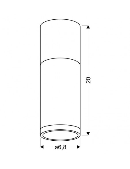 CANDELLUX TUBA LAMPA SUFITOWA 1X15W GU10 6,8/20 SZARY+DREWNO 2284286