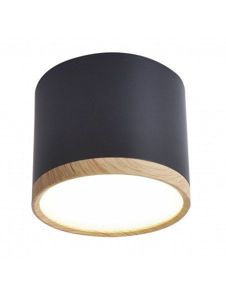 CANDELLUX TUBA LAMPA SUFITOWA 9W LED 8,8/7,5 DREWNO+CZARNY 4000K 2275949