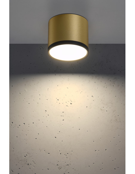 CANDELLUX TUBA LAMPA SUFITOWA 9W LED 8,8/7,5 CZARNY+ZŁOTY MAT 4000K 2275956