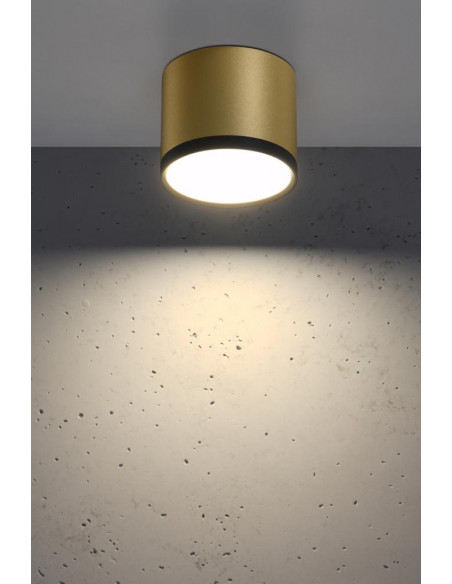 CANDELLUX TUBA LAMPA SUFITOWA 9W LED 8,8/7,5 CZARNY+ZŁOTY MAT 4000K 2275956