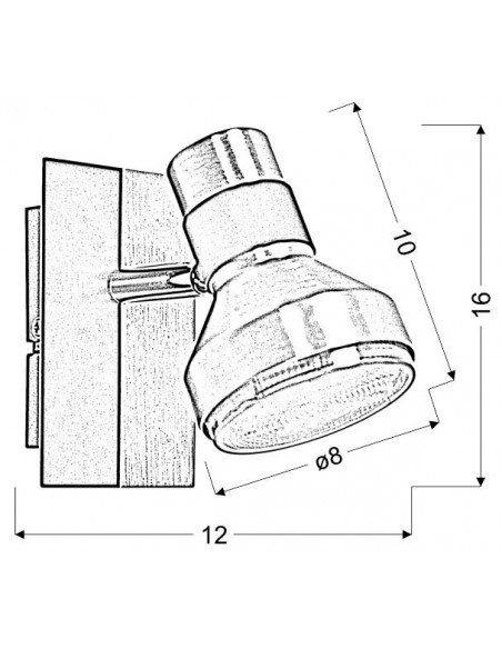 CANDELLUX SORTHA 1 KINKIET 1X9W GX53 ENERGOOSZCZĘDNA 91-07479