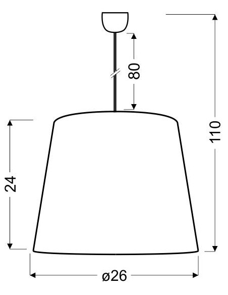 CANDELLUX TIGER LAMPA WISZĄCA 26 1X60W E27 CZARNO-ZŁOTY 31-94448