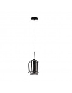 CANDELLUX Jonera lampa wisząca czarny 1x40w e27 klosz dymiony 31-08428