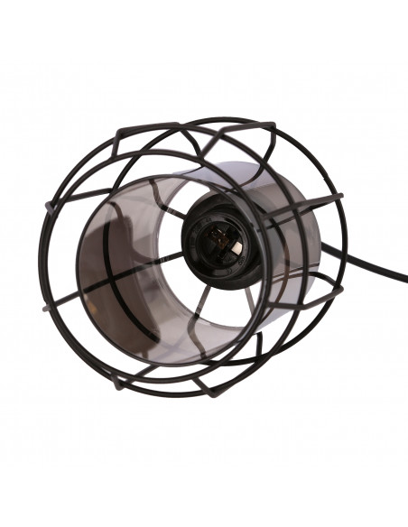 CANDELLUX Jonera lampa wisząca czarny 1x40w e27 klosz dymiony 31-08428
