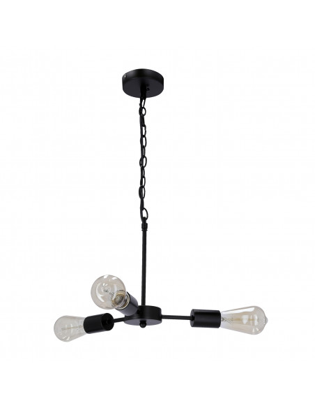 CANDELLUX Sparta lampa wisząca czarny 3x60w e27 33-09371