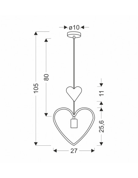 CANDELLUX SINGLE HH LAMPA WISZĄCA 1X20W E27 IQ KIDS RÓŻOWY 31-12104