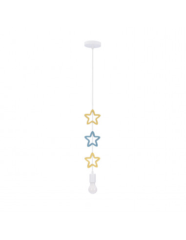 CANDELLUX STARS LAMPA WISZĄCA 1X20W E27 IQ KIDS ZŁOTY+NIEBIESKI 31-12012