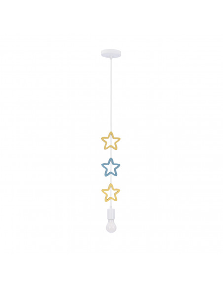 CANDELLUX STARS LAMPA WISZĄCA 1X20W E27 IQ KIDS ZŁOTY+NIEBIESKI 31-12012