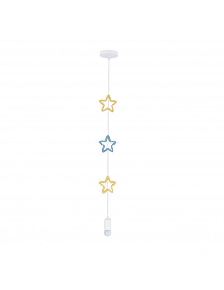 CANDELLUX STARS LAMPA WISZĄCA 1X20W E27 IQ KIDS ZŁOTY+NIEBIESKI 31-12012