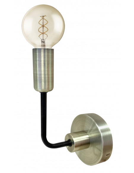 CANDELLUX Saga lampa kinkiet patyna+matowy czarny 1x40w e14 21-01313