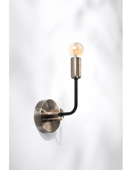 CANDELLUX Saga lampa kinkiet patyna+matowy czarny 1x40w e14 21-01313