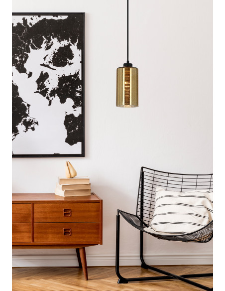 CANDELLUX Cox zwis 12 1x60w e27 złoty 31-59345
