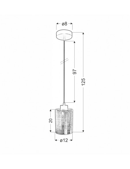 CANDELLUX Cox zwis 12 1x60w e27 złoty 31-59345