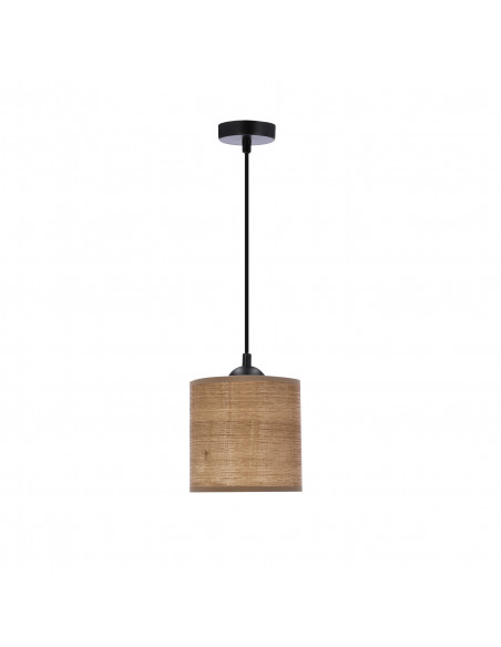 CANDELLUX Legno lampa wisząca czarny 15 1x40w e27 abażur orzechowy 31-18311