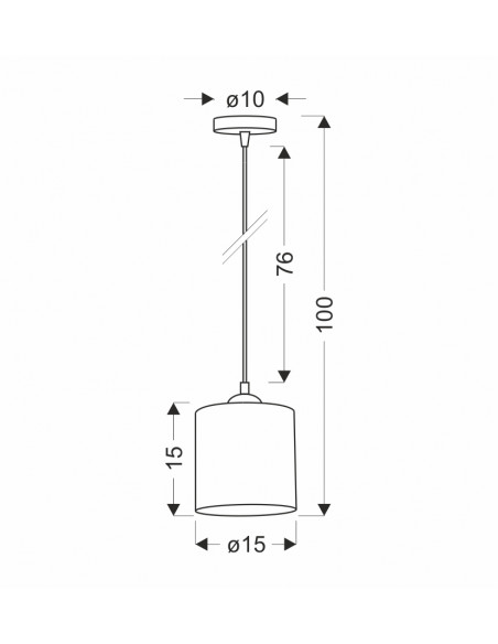 CANDELLUX Legno lampa wisząca czarny 15 1x40w e27 abażur orzechowy 31-18311