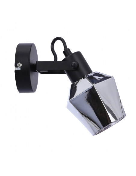 CANDELLUX Randi lampa kinkiet czarny matowy 1x15w e14 klosz dymiony 91-13347