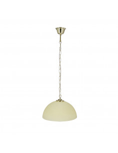 CANDELLUX Trezza lampa wisząca mosiądz 1x60w e27 klosz ecru 31-16300