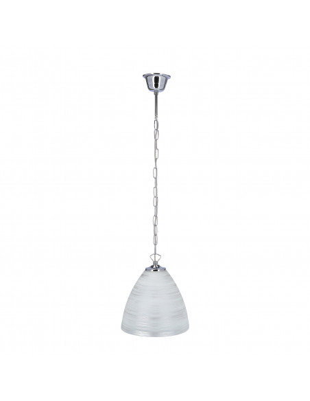 CANDELLUX Scordia lampa wisząca chromowy 1x60w e27 klosz biały+srebrny 31-16294