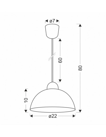 CANDELLUX Vanilia lampa wisząca 22 1x60w e27 klosz kremowy 31-17758