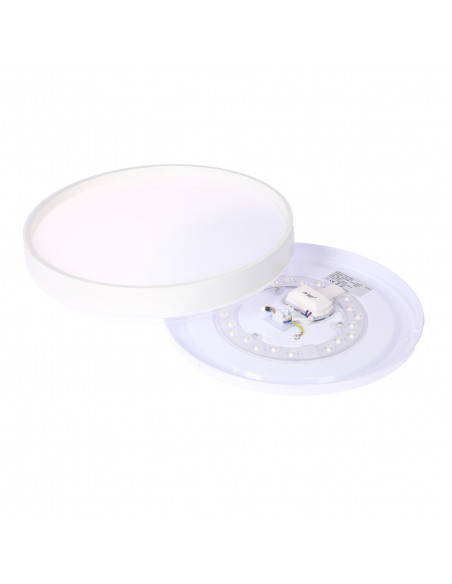 CANDELLUX Texas lampa sufitowa plafon biały 15w led 29 cm klosz biały efekt sky 12-11275