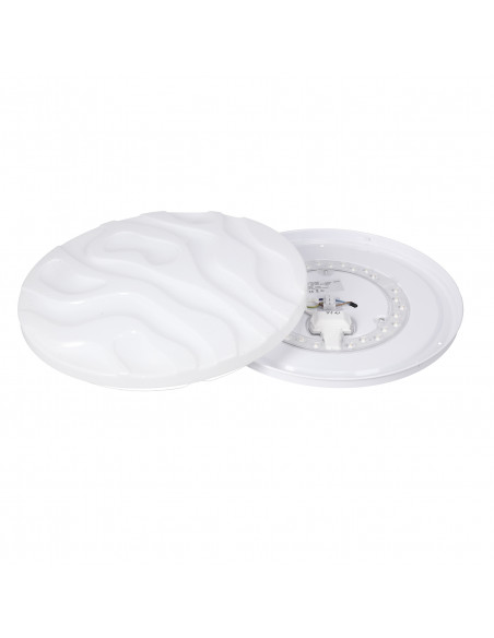 CANDELLUX Nevada lampa sufitowa plafon biały 15w led 29 cm klosz biały efekt sky 12-11268
