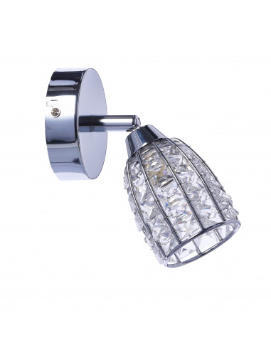 CANDELLUX Shiba lampa kinkiet chromowy 1x15w g9 klosz bezbarwny 91-13385