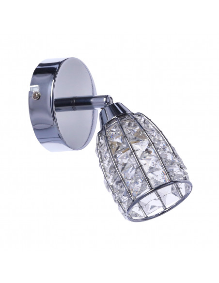 CANDELLUX Shiba lampa kinkiet chromowy 1x15w g9 klosz bezbarwny 91-13385