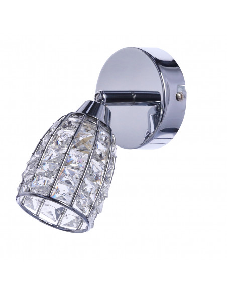 CANDELLUX Shiba lampa kinkiet chromowy 1x15w g9 klosz bezbarwny 91-13385