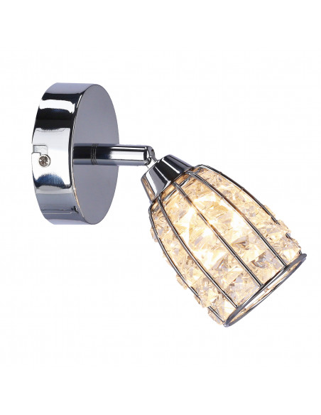 CANDELLUX Shiba lampa kinkiet chromowy 1x15w g9 klosz bezbarwny 91-13385