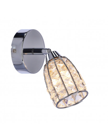 CANDELLUX Shiba lampa kinkiet chromowy 1x15w g9 klosz bezbarwny 91-13385