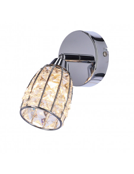 CANDELLUX Shiba lampa kinkiet chromowy 1x15w g9 klosz bezbarwny 91-13385