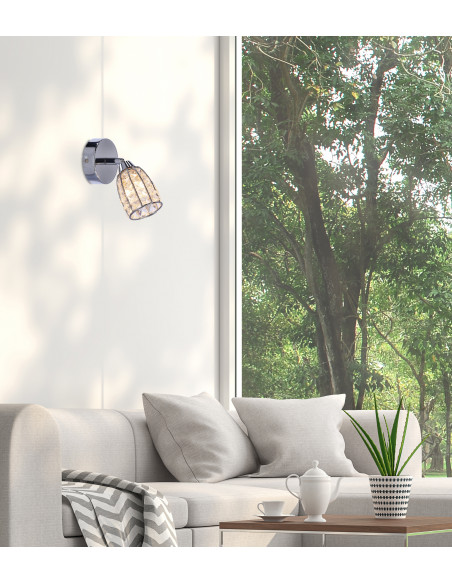 CANDELLUX Shiba lampa kinkiet chromowy 1x15w g9 klosz bezbarwny 91-13385
