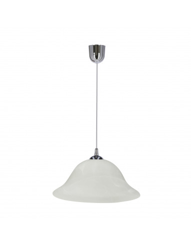 CANDELLUX VERA LAMPA WISZĄCA CHROMOWY 1X60W E27 KLOSZ ALABASTROWY 31-24558
