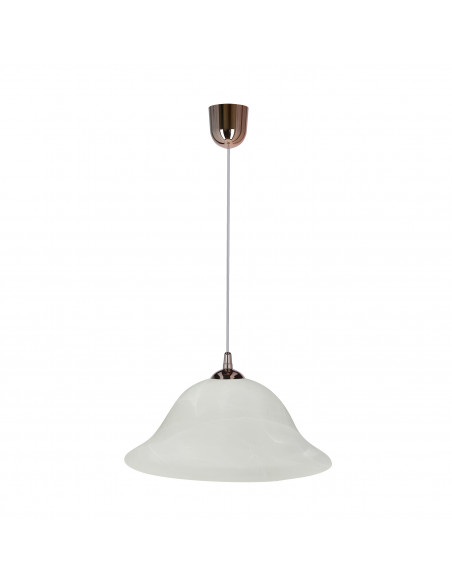 CANDELLUX VERA LAMPA WISZĄCA MIEDZIANY 1X60W E27 KLOSZ ALABASTROWY 31-24572