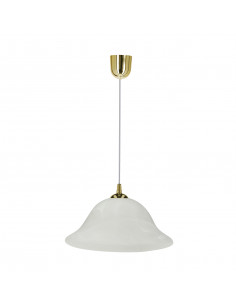 CANDELLUX VERA LAMPA WISZĄCA ZŁOTY 1X60W E27 KLOSZ ALABASTROWY 31-24565