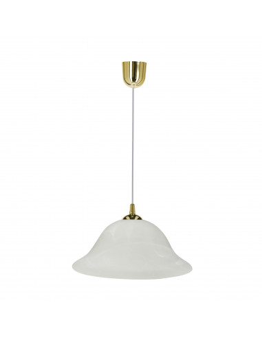 CANDELLUX VERA LAMPA WISZĄCA ZŁOTY 1X60W E27 KLOSZ ALABASTROWY 31-24565