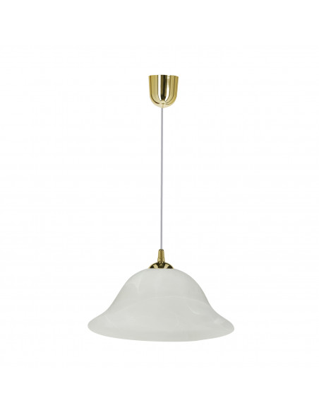 CANDELLUX VERA LAMPA WISZĄCA ZŁOTY 1X60W E27 KLOSZ ALABASTROWY 31-24565