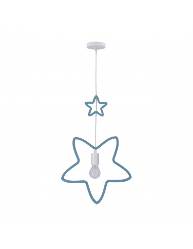 CANDELLUX SINGLE SS LAMPA WISZĄCA 1X20W E27 IQ KIDS NIEBIESKI 31-23513