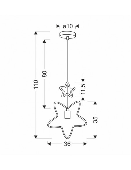 CANDELLUX SINGLE SS LAMPA WISZĄCA 1X20W E27 IQ KIDS NIEBIESKI 31-23513